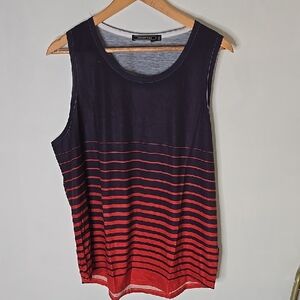 Navy and Red Striped Tank Top